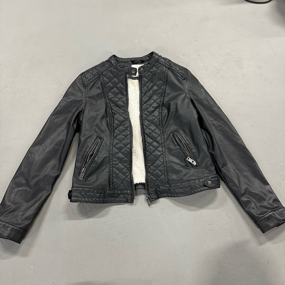 Women's Black Quilted Leather Jacket